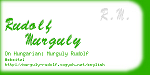 rudolf murguly business card